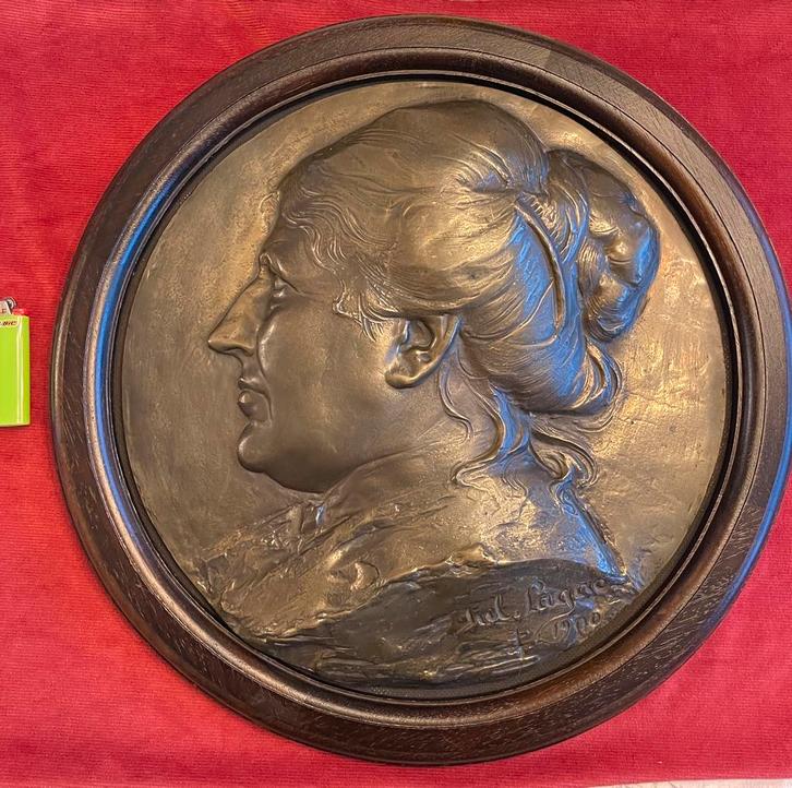 Roeselare: bronzen plaquette van Jules Lagae (1862-1931), Antiek en Kunst, Antiek | Brons en Koper, Ophalen