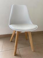 6 Witte Scandinavische eetkamerstoelen / kuipstoel, Huis en Inrichting, Stoelen, Ophalen, Gebruikt, Wit, Scandinavisch