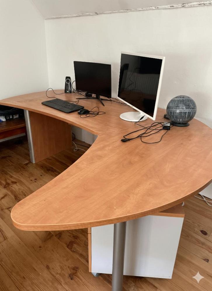 Bureau avec caisson de rangement, Maison & Meubles, Bureaux, Utilisé, Bureau, Enlèvement