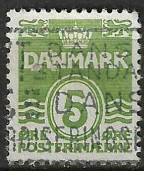 Denemarken 1933/1940 - Yvert 210 - Waarde onder kroon (ST), Timbres & Monnaies, Timbres | Europe | Scandinavie, Affranchi, Danemark