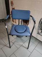 Chaise percée avec Seau hygiénique 53cm d'assise nikel, Diversen, Verpleegmiddelen, Ophalen