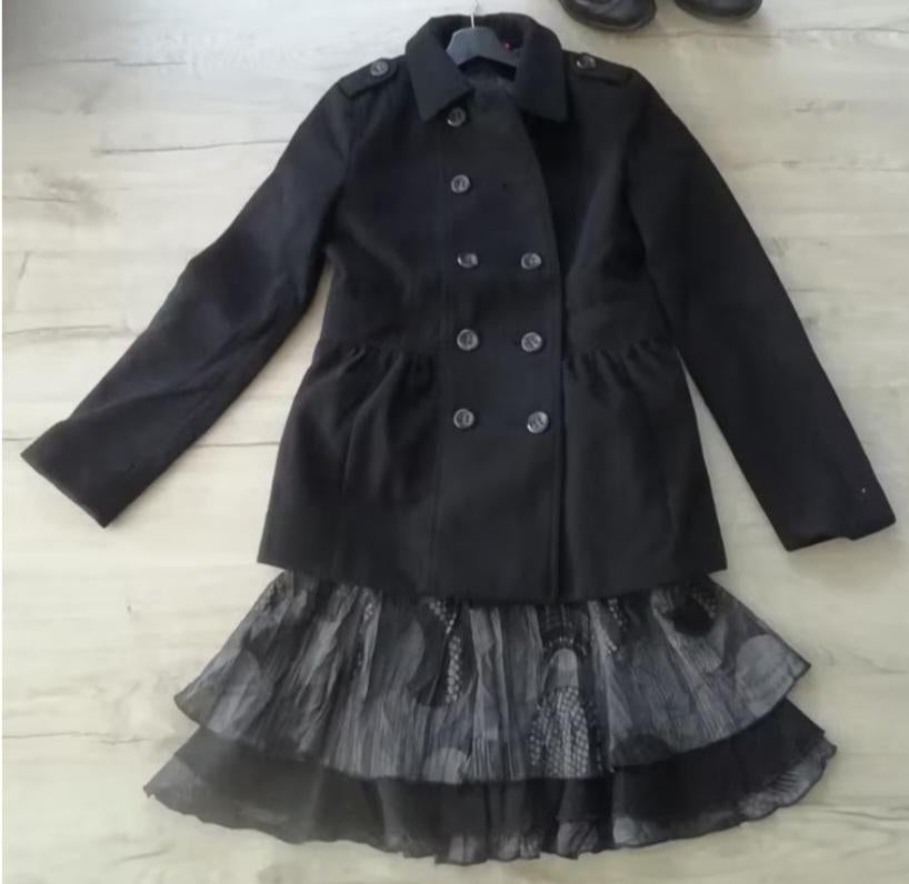 Set jas en rok, Ophalen of Verzenden, Zo goed als nieuw, Maat 38/40 (M), Zwart