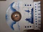 Antieke art deco porseleinen klokje delft delftblauw 1930's, Ophalen of Verzenden