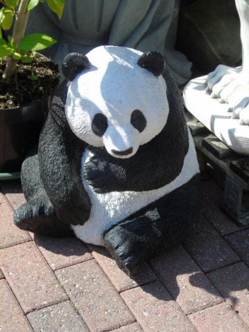 gepatineerde stenen panda H 55 cm. dierenbeeld. beschikbaar voor biedingen