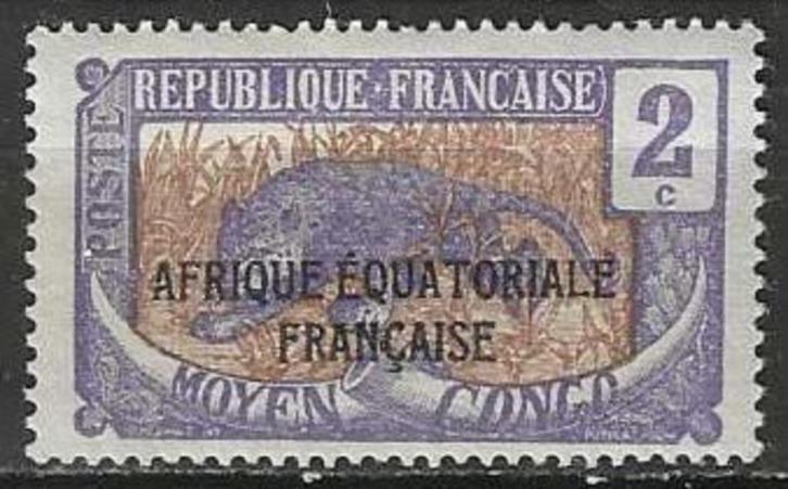Frans-Equatoriaal-Afrika 1924 - Yvert 73 - Luipaard 2c (PF), Postzegels en Munten, Postzegels | Afrika, Postfris, Verzenden