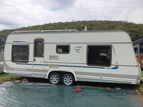 Fendt caravane + auvent et sollette neufs!, Caravans en Kamperen, Caravans, Particulier, Fendt, Douche, Luifel, Uitbouw voortent