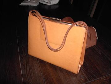 HANDTAS "TANNER KROLLE" klassiek model beige leder beschikbaar voor biedingen