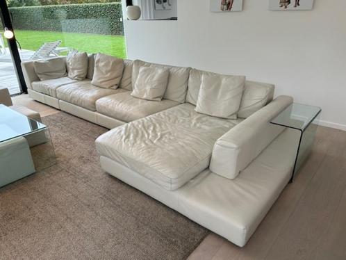 Lederen salon NATUZZI, Huis en Inrichting, Zetels | Complete zithoeken, Zo goed als nieuw, Leer, Ophalen