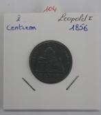 Leopold I - 2 centimes 1856 in zeer goede staat, Verzenden