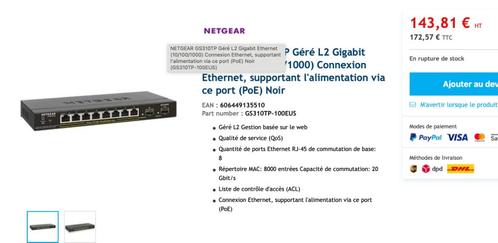 RJ45 Ethernet-switch met 8 poorten, Computers en Software, Netwerk switches, Nieuw, Ophalen