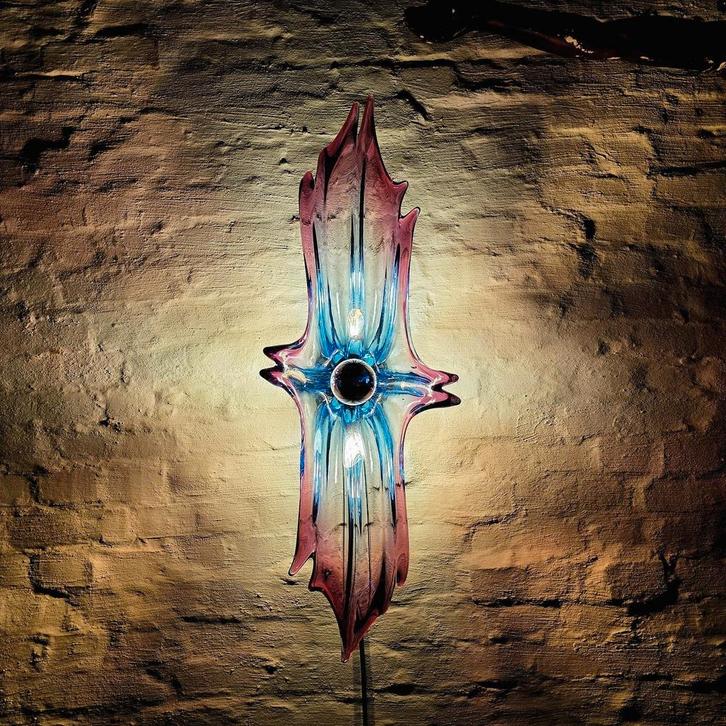 Vintage Murano glazen wandlamp., Antiek en Kunst, Antiek | Verlichting, Ophalen of Verzenden