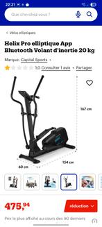 Velo Helix Pro elliptique App Bluetooth, Sports & Fitness, Équipement de fitness, Enlèvement, Comme neuf, Bras