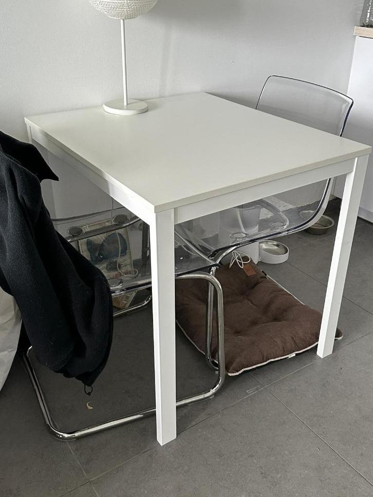 Table EKEDALEN ikea extensible, blanc 80/120x70 cm, Huis en Inrichting, Tafels | Bijzettafels, Zo goed als nieuw, Rechthoekig