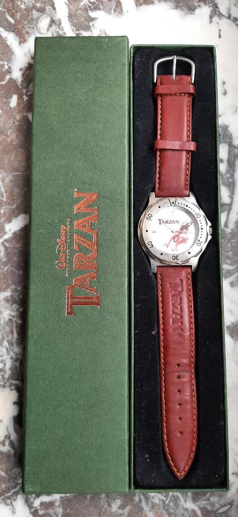 Disneyhorloge, Handtassen en Accessoires, Horloges | Heren, Zo goed als nieuw, Polshorloge, Overige merken, Staal, Leer, Ophalen of Verzenden