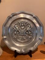 In fide constans , groot tinnen bord, Antiek en Kunst, Antiek | Tin, Ophalen of Verzenden