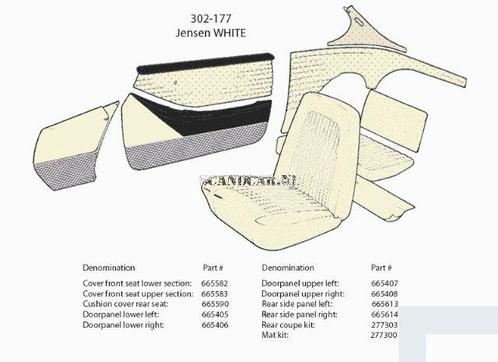 Bekleding p1800s stoel zitting kleur 302-177 Volvo onderdeel, Auto-onderdelen, Interieur en Bekleding, Volvo, Nieuw, Ophalen of Verzenden