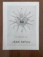 Reclame Le Parfum Roi Jean Patou, Verzamelen, Ophalen of Verzenden, Gebruikt