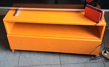 TV-kast met lade - massief berkenhout beschikbaar voor biedingen