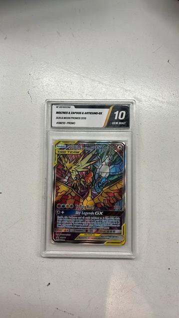 Pokemon Moltres & zapdos & articuno GX (SM210) promo PSA 10 beschikbaar voor biedingen