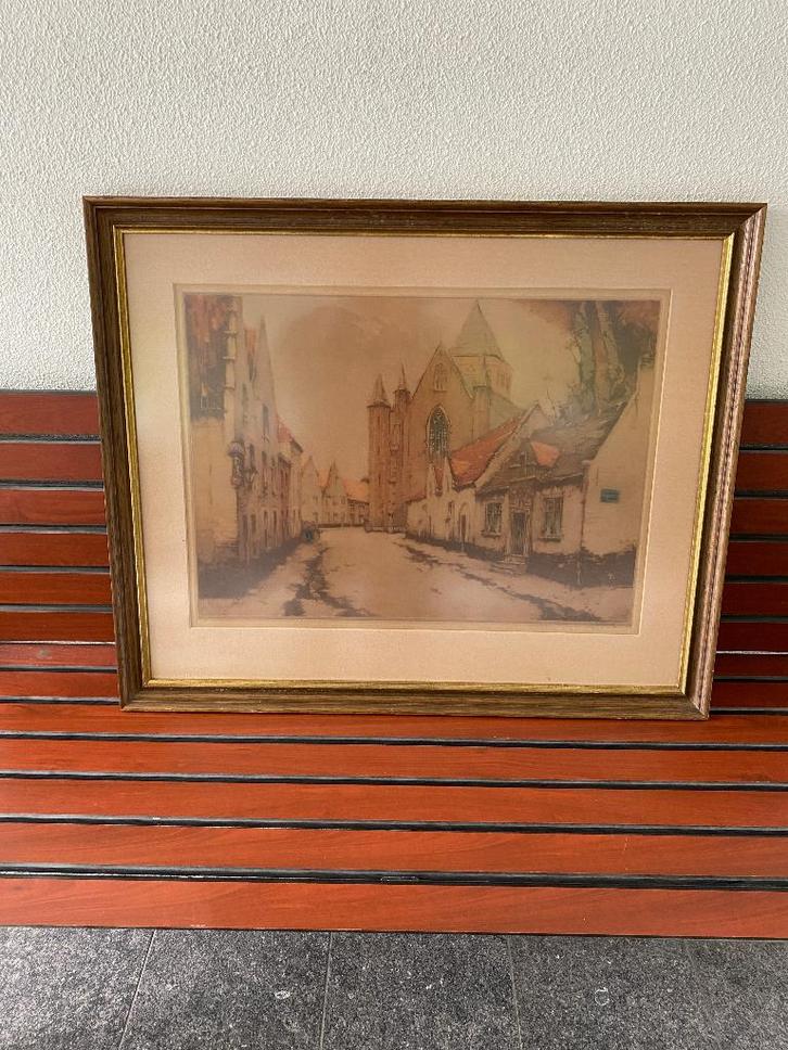 Originele kleurenets van Roger Hebbelinck (1912–1987, Antiek en Kunst, Kunst | Etsen en Gravures, Ophalen of Verzenden