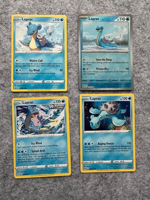 Lapras Collectie – 4x Pokémonkaart Water-type kaarten, Hobby en Vrije tijd, Verzamelkaartspellen | Pokémon, Ophalen