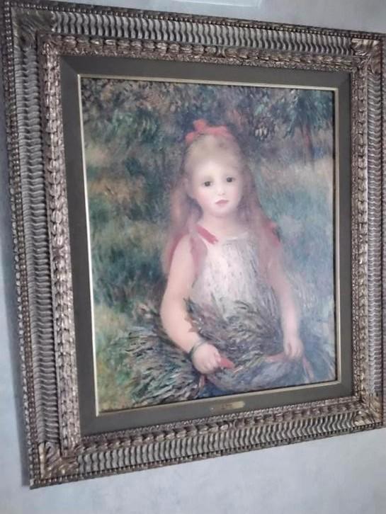 Olieverf op doek „Het meisje met de schoof” van RENOIR, Antiek en Kunst, Kunst | Schilderijen | Klassiek, Ophalen of Verzenden
