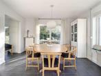Ovale houten eettafel Deens design, Huis en Inrichting, Ophalen, Gebruikt, 100 tot 150 cm, 200 cm of meer