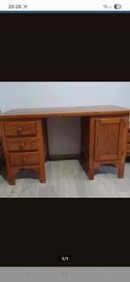 Massief eiken bureau, Huis en Inrichting, Ophalen, Zo goed als nieuw, Bureau