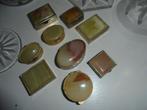 Pillendoosje / Natuur-of halfedelsteen / 9 stuks in 1 koop, Antiek en Kunst, Ophalen