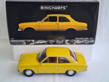 Ford Escort I Street-1971 Yellow Minichamps 1:18 beschikbaar voor biedingen