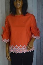 Blouse mouwen en onder borduursel oranje/wit 38, Vêtements | Femmes, Blouses & Tuniques, Neuf, Taille 38/40 (M), Enlèvement ou Envoi