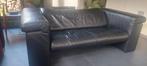 Canape cuir noir Rolf Benz medium, Huis en Inrichting, Zetels | Zetels, Ophalen, Gebruikt, 150 tot 200 cm, Tweepersoons