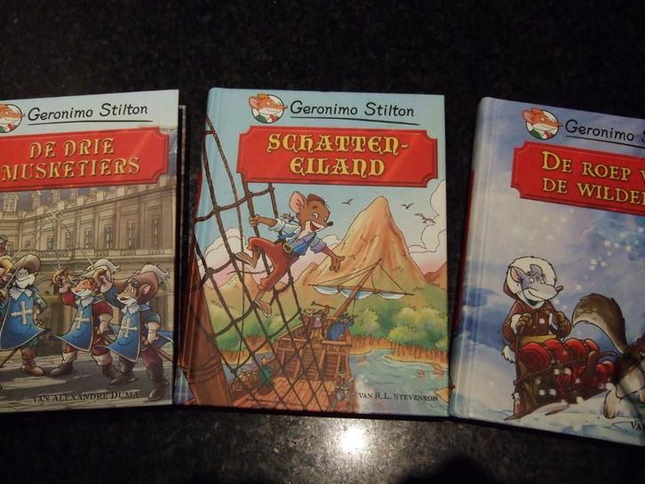 GERONIMO STILTON : 3 PRACHTBOEKEN (titels hierna), Boeken, Kinderboeken | Jeugd | 10 tot 12 jaar, Zo goed als nieuw, Fictie, Ophalen of Verzenden