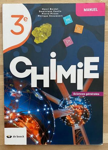 CHIMIE 3e - Manuel - Sciences générales - NOUV.EDITION, Enlèvement, Secondaire, De boeck, Chimie