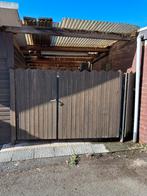 Houten poort - zelfde tand en groef planken aanwezig, Ophalen, Gebruikt, 200 cm of meer, 200 cm of meer