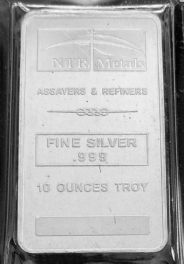 NTR Metals - 10 Troy Ounces Fine Silver -Assayers & Refiners