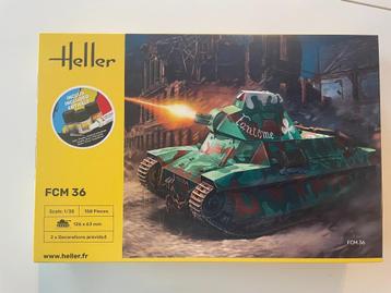 Tank WW2 Heller 35322 1/35 : FCM 36 (Starter Kit) - France