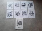 Collectie van 8 pentekeningen van Brugge,Maurits Dousselaere, Ophalen of Verzenden