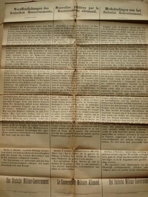1915 Nouvelles publièes par le Gouvernement allemand WW 1, Collections, Objets militaires | Général, Enlèvement ou Envoi