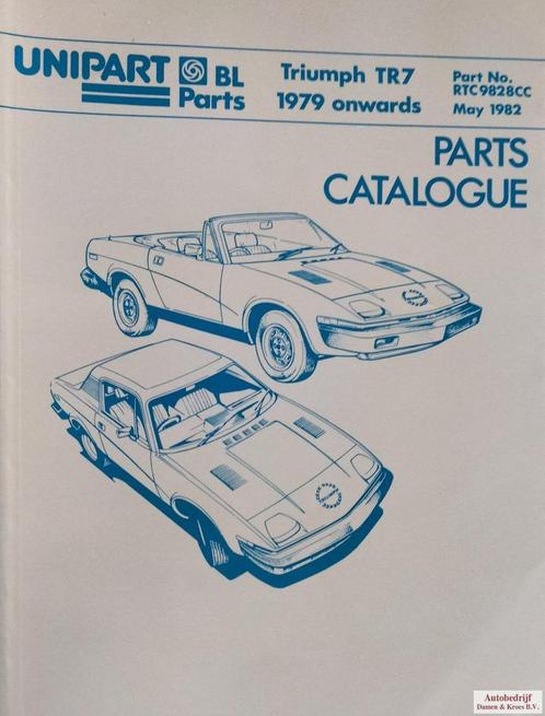 Triumph TR7 Parts catalogue RTC9828CC, Auto diversen, Handleidingen en Instructieboekjes, Ophalen of Verzenden