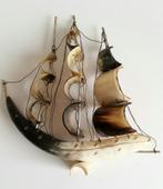 Zeilschip van hoorn handgemaakt, Antiek en Kunst, Ophalen