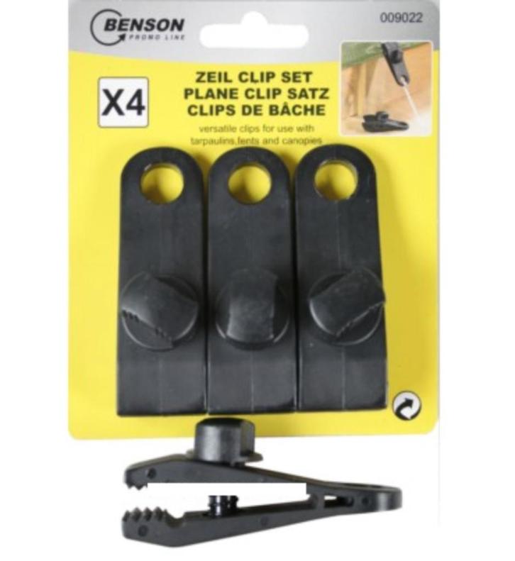 Zeilclip – zeilklem set 4 delig, Caravans en Kamperen, Kampeergereedschap, Nieuw, Ophalen of Verzenden