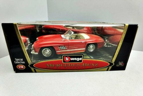 MERCEDES 300 SL Cabrio 1957 Red 1/18 BURAGO GOLD Neuve+Boite, Hobby en Vrije tijd, Modelauto's | 1:18, Nieuw, Auto, Burago, Ophalen of Verzenden
