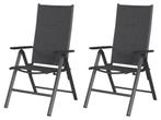 Relaxstoelen aluminium antraciet set van 2, Tuin en Terras, Stapelbaar, Zo goed als nieuw, Ophalen, Aluminium