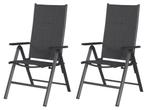 Relaxstoelen aluminium antraciet set van 2, Stapelbaar, Zo goed als nieuw, Ophalen, Aluminium