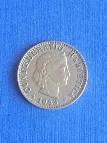 1943 Zwitserland 20 rappen beschikbaar voor biedingen