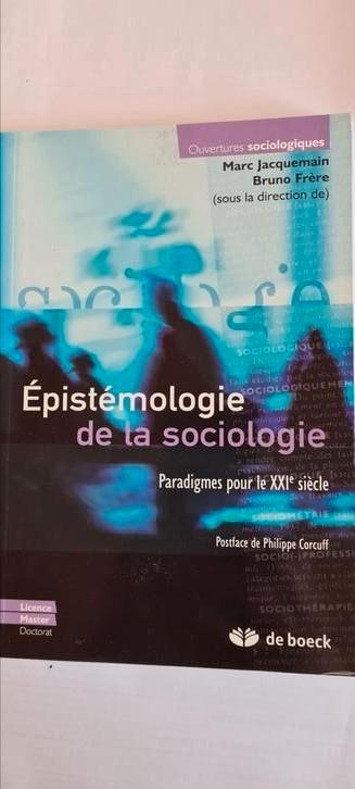 Épistémologie de la sociologie beschikbaar voor biedingen