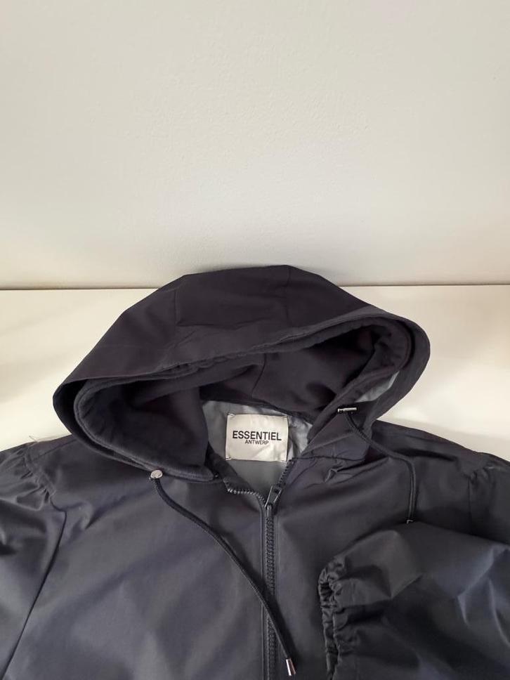 Regenjas Essentiel, Kleding | Dames, Jassen | Winter, Zo goed als nieuw, Maat 36 (S), Blauw, Ophalen of Verzenden