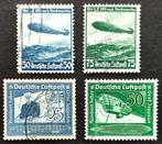 Deutsches Reich: 4X ZEPPELIN postzegels 1936-1938, Timbres & Monnaies, Timbres | Europe | Allemagne, Autres périodes, Affranchi