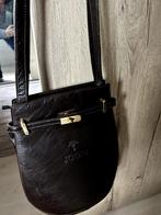 Bruine lederen handtas, Handtassen en Accessoires, Ophalen, Gebruikt, Bruin, Handtas